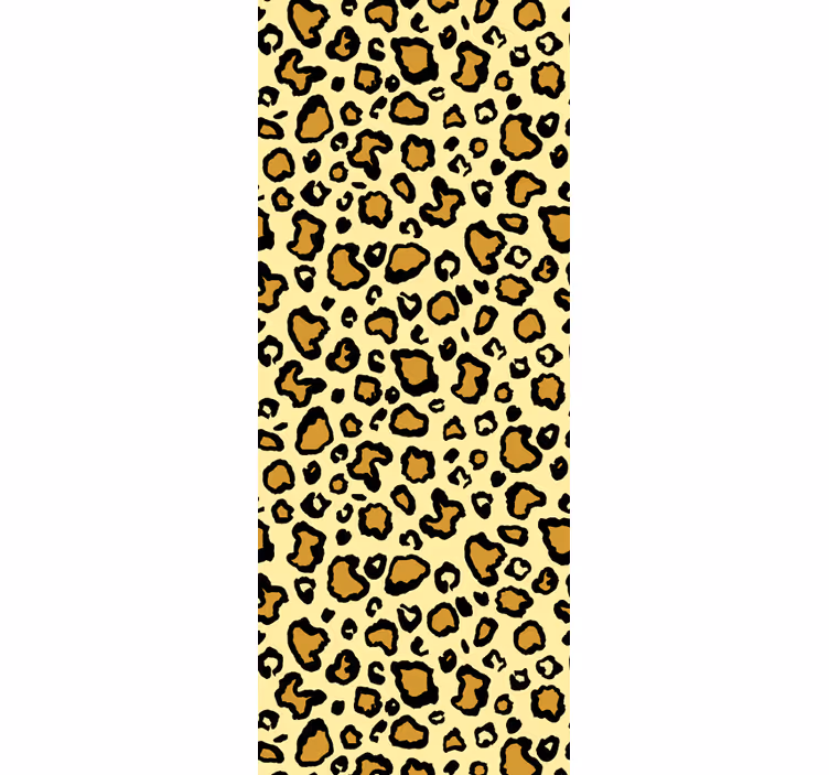 Klassisk gult mønster leopard tapet - TenStickers