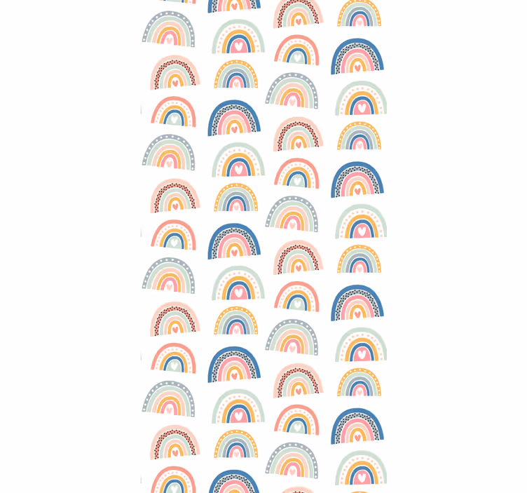 Farverigt regnbuemotiv dekorativt tapet - TenStickers