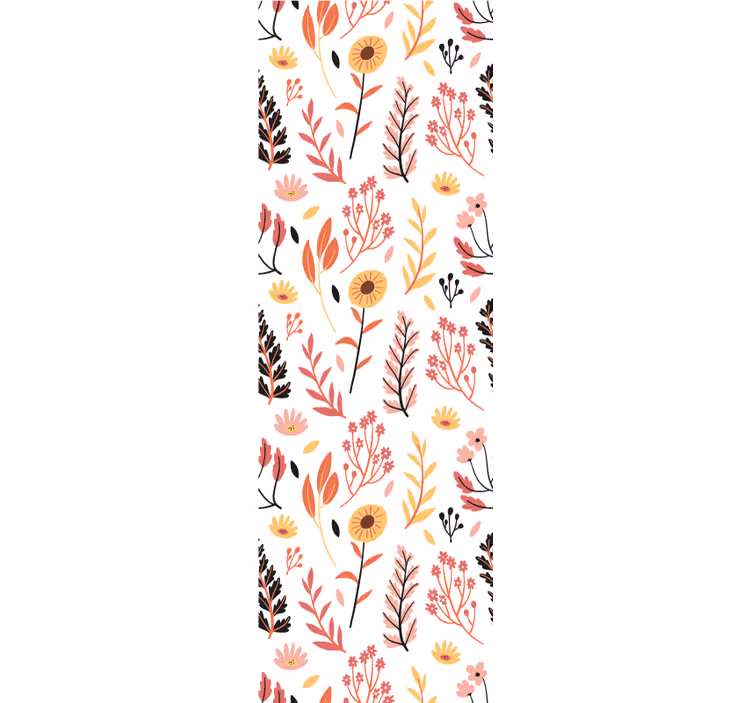 Blomstret botanisk design blomster tapet - TenStickers