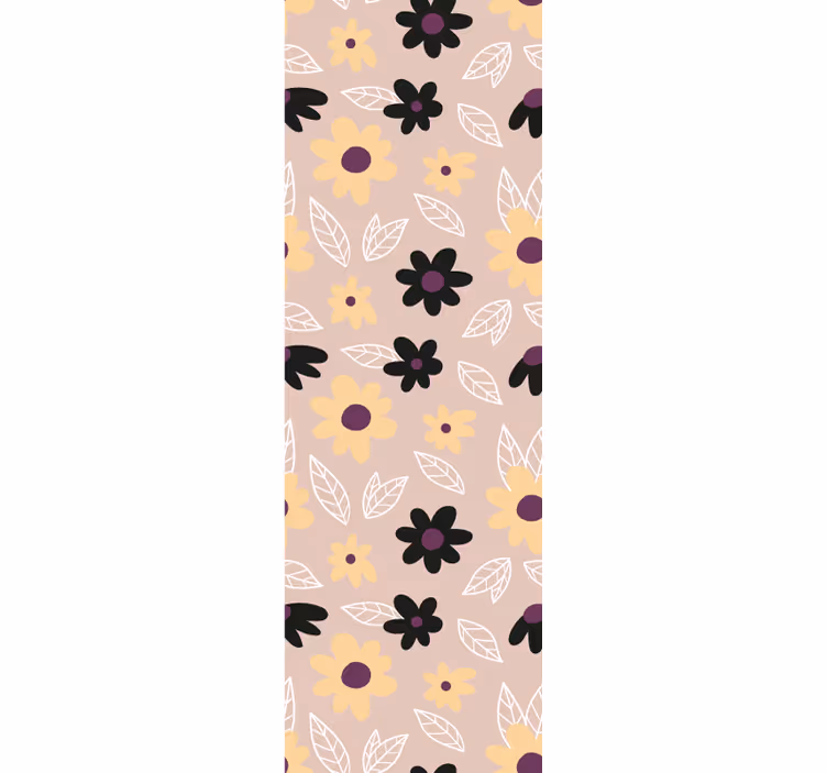 Blomstret simplistisk motiv blomstret tapet - TenStickers