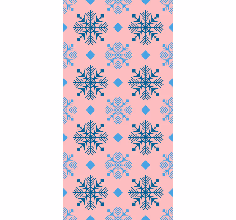 Geometrisk snefnug mønster juletapet - TenStickers
