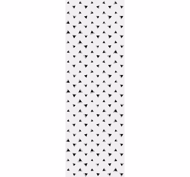 Sort/hvid motiv geometrisk tapet - TenStickers