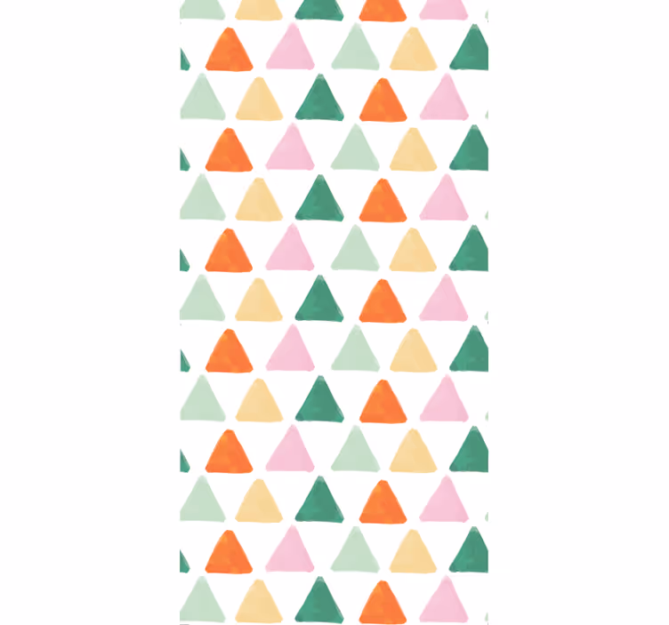 Farverigt trekantet mønster geometrisk tapet - TenStickers