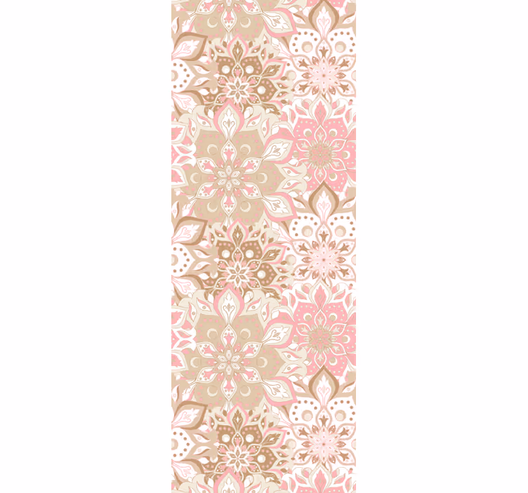 Pink boheme etnisk stue tapet - TenStickers