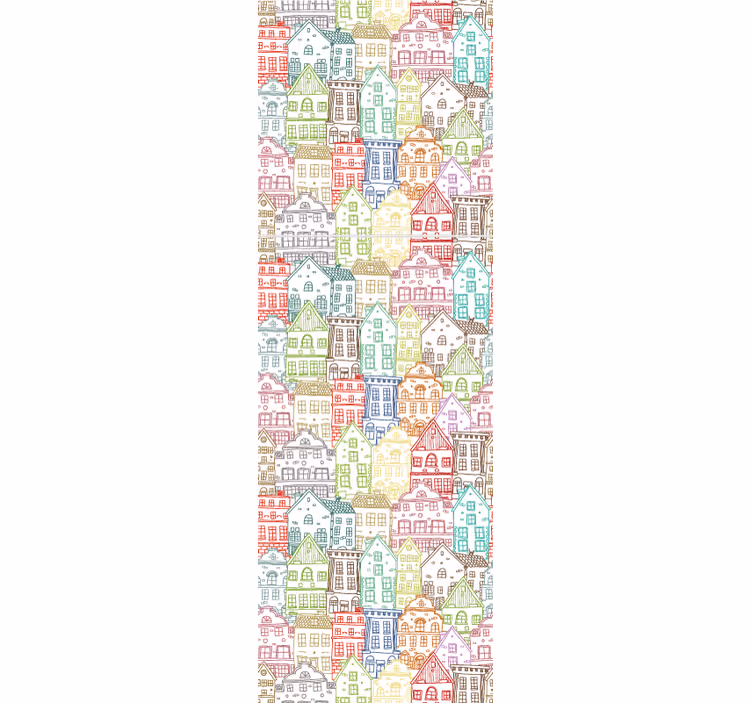 Rækkehusmønster by tapet - TenStickers