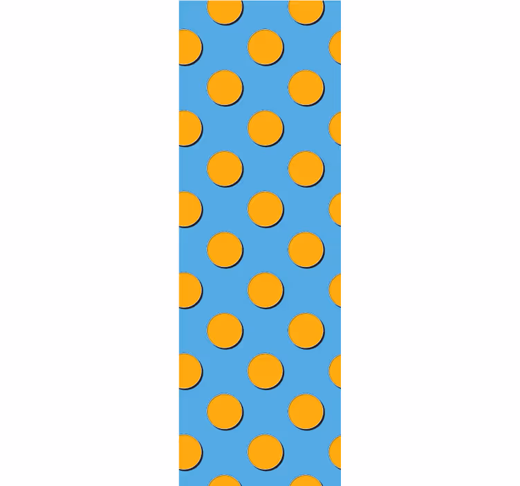 Retro gule prikker blå børnetapet - TenStickers
