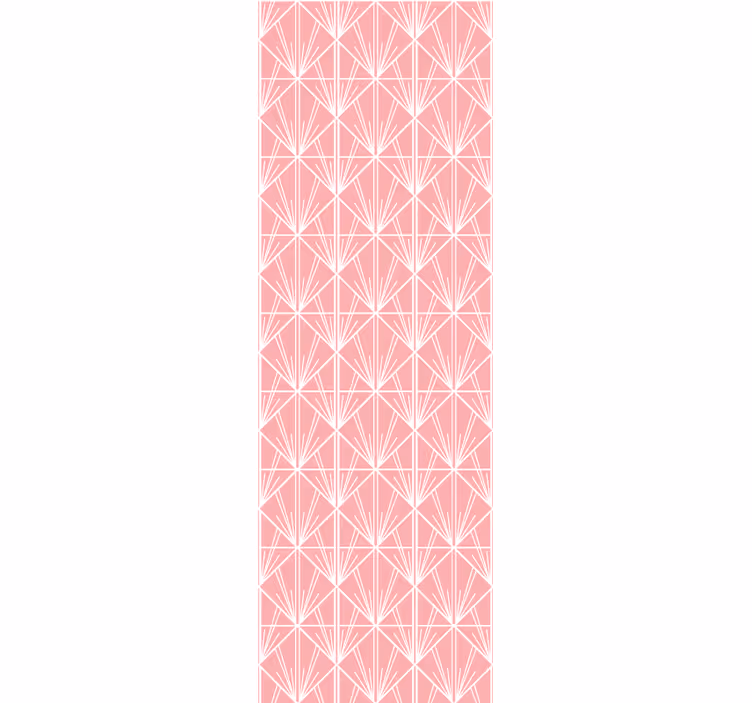 Geometrisk pink mønster moderne tapet - TenStickers