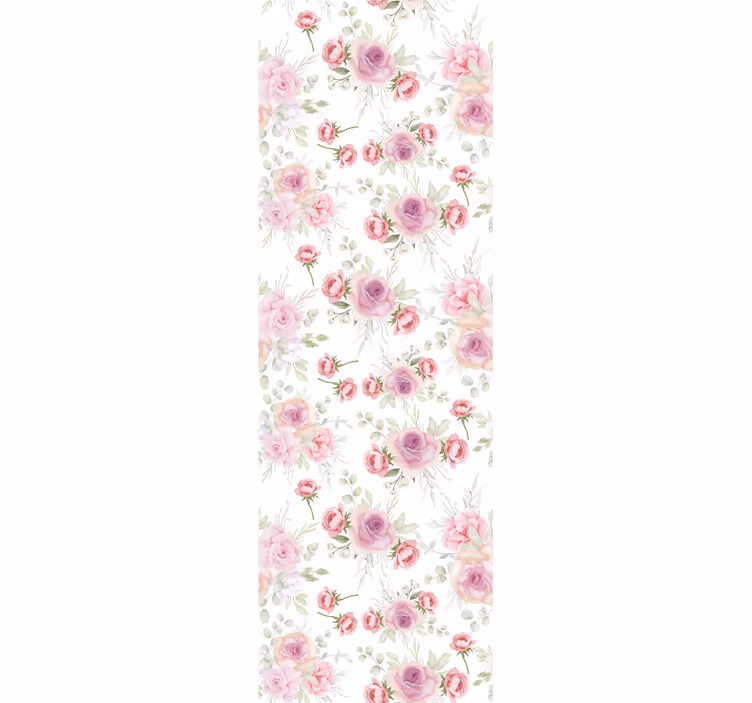 Delikat blomstermønster blomster tapet - TenStickers