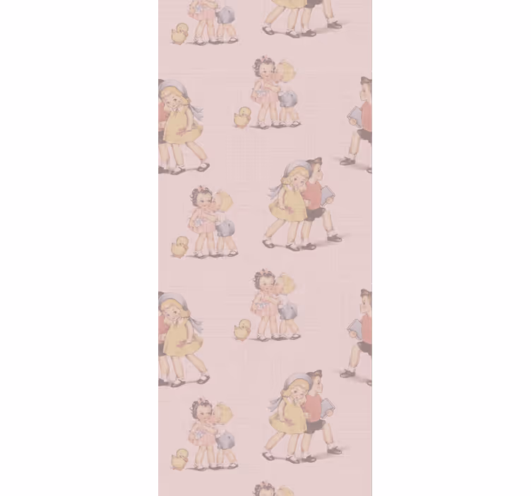 80'er mønster børn og blomster tapet - TenStickers