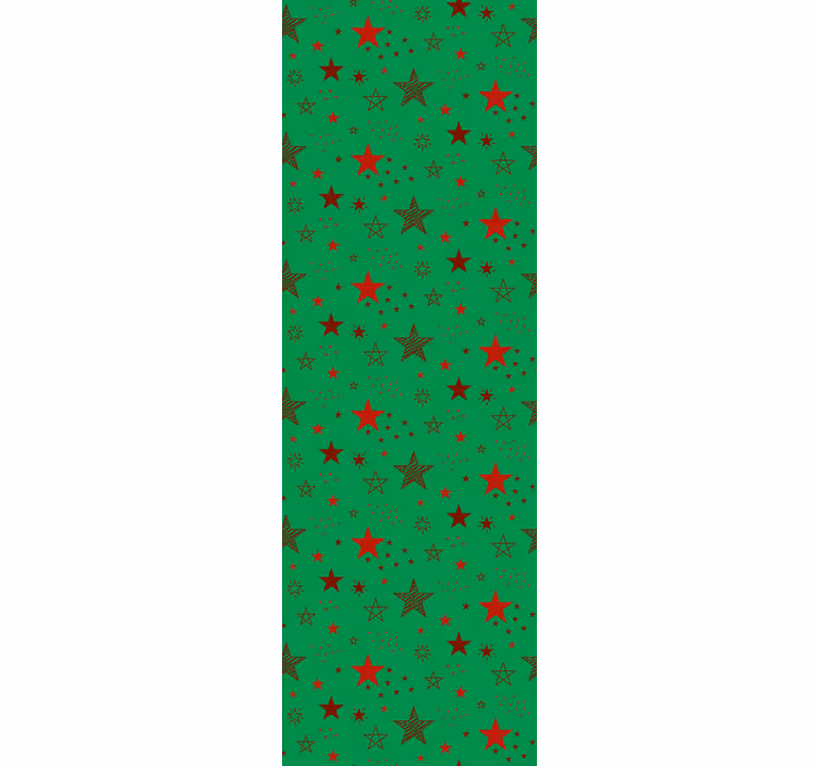 Festligt stjernemønster juletapet - TenStickers