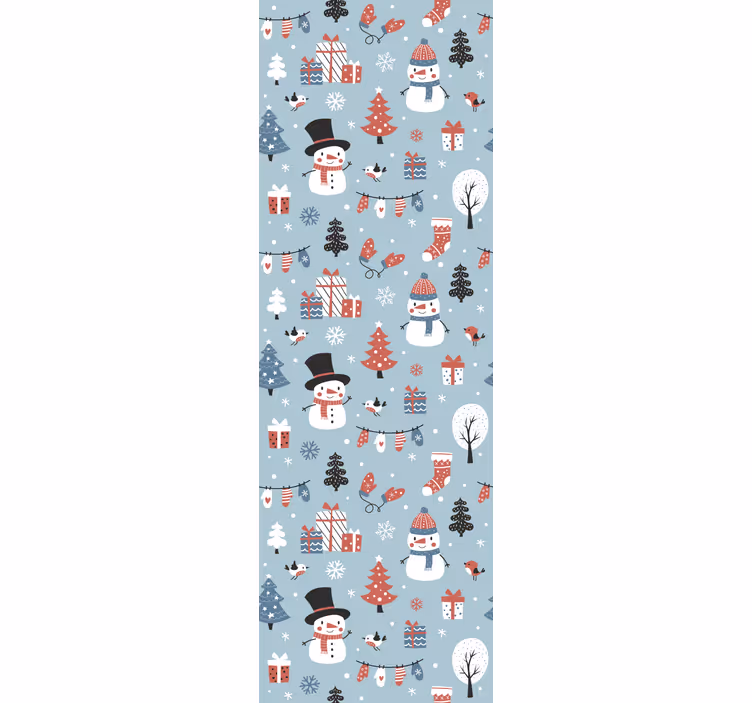 Festligt årstidsmønster juletapet - TenStickers