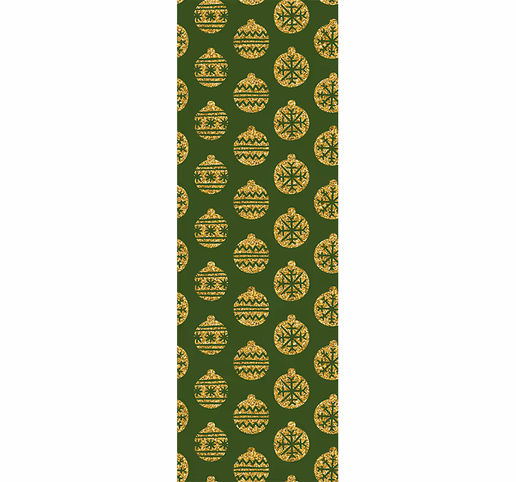 Festligt ornament mønster juletapet - TenStickers