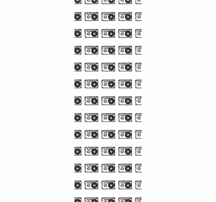 Retro lydmønster dekorativt tapet - TenStickers