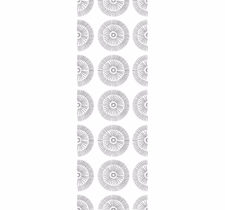 Minimalistiske cirkulære mønstre tapet i stuen - TenStickers