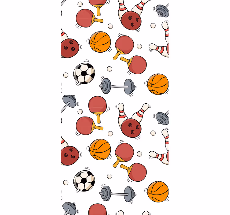 Sports mønster moderne tapet - TenStickers