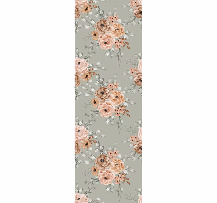 Elegante blomstrende roser blomster tapet - TenStickers