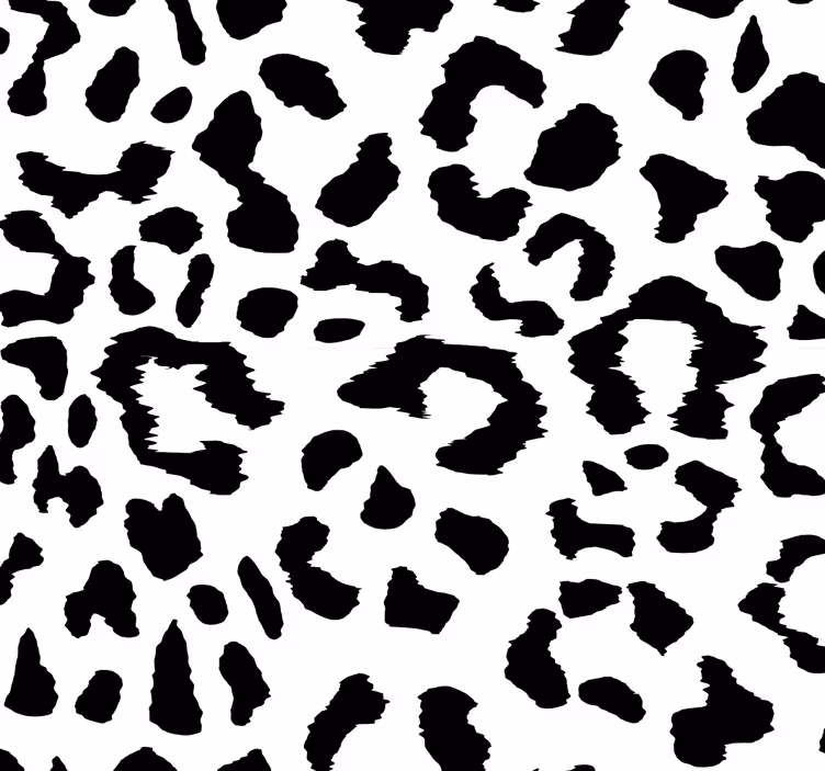 Sort og hvid dods mønster leopard tapet - TenStickers