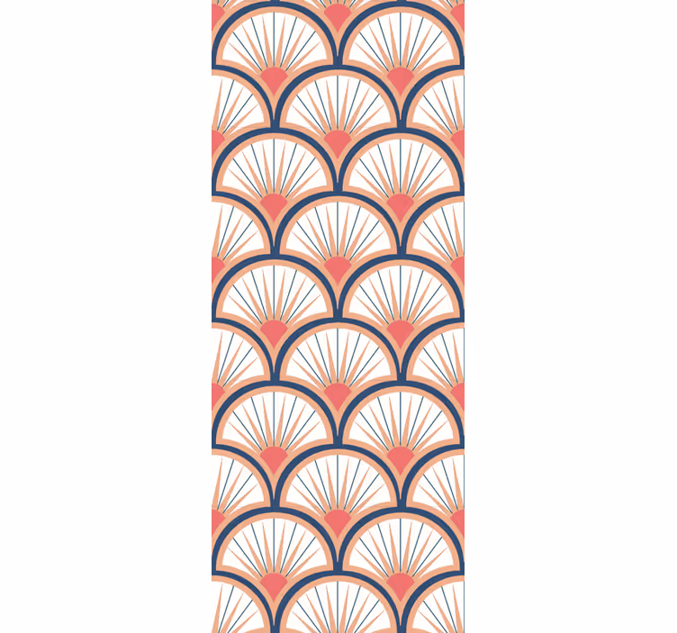 Tapet i art deco lilla pink mønster - TenStickers