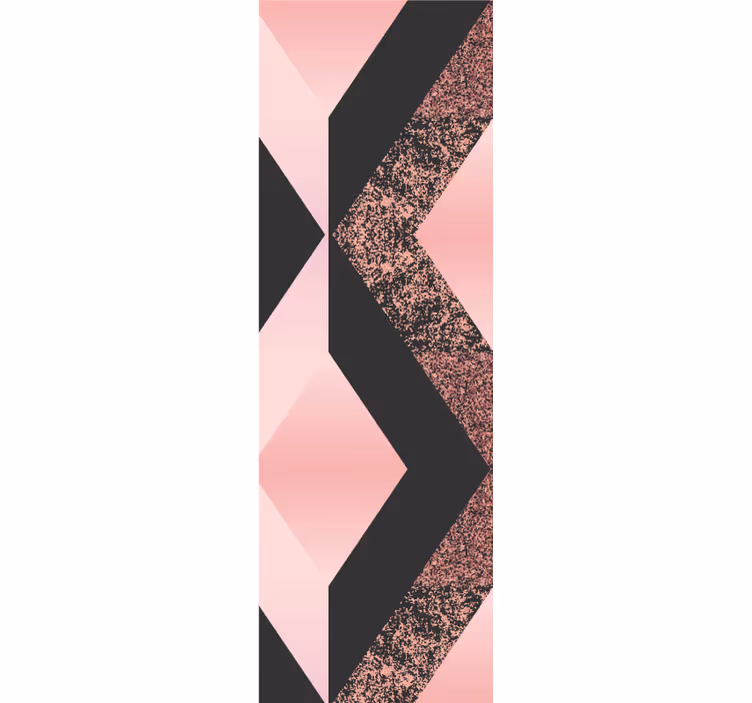 Abstrakt pink mønster geometrisk tapet - TenStickers