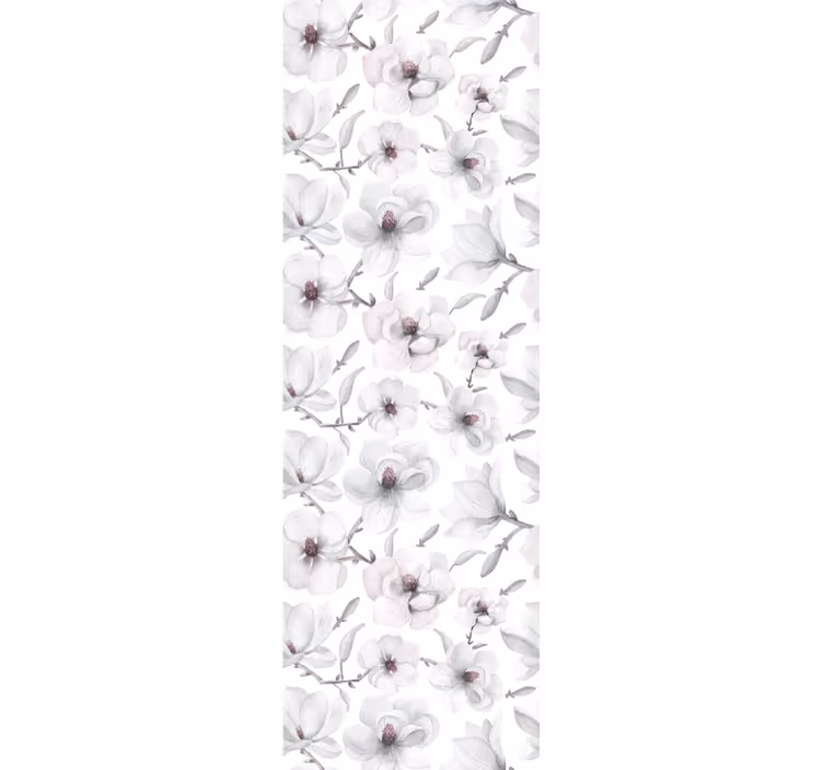 Elegant gren med magnolia blomster tapet - TenStickers