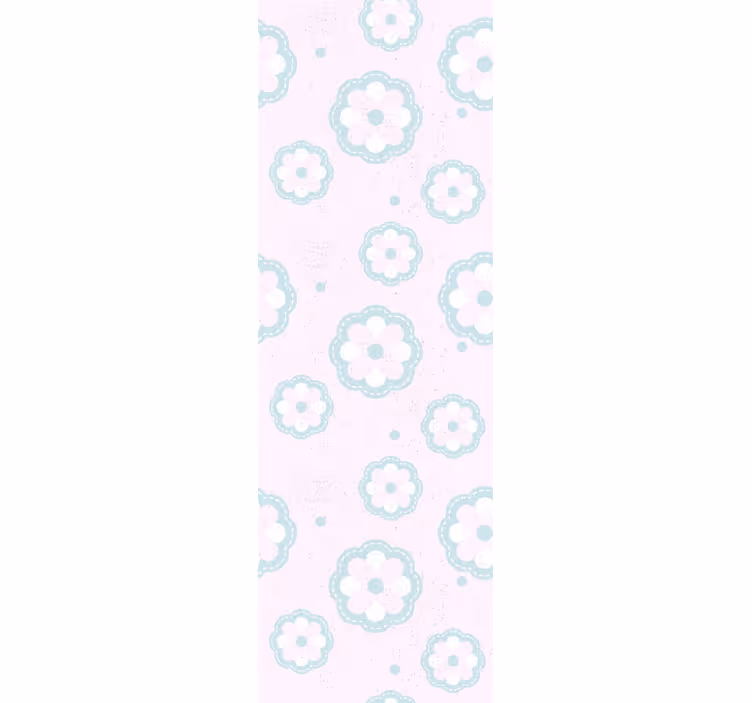 Blødt blomstermønster blomster tapet - TenStickers