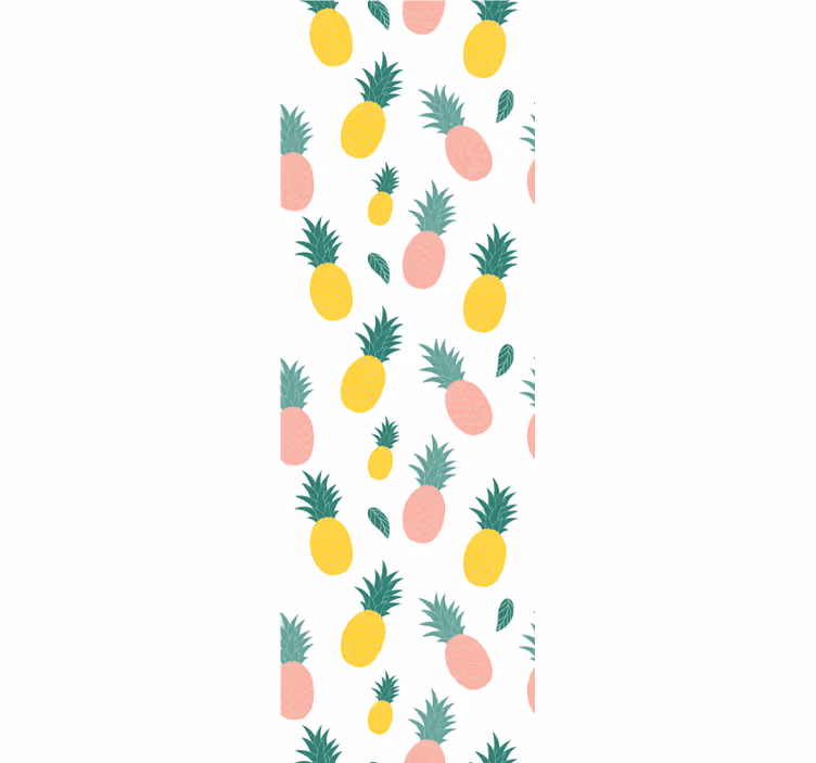 Tropisk ananas mønster tapet køkken - TenStickers