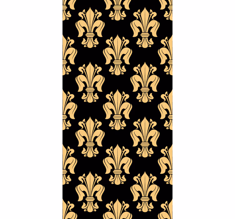 Elegant fleur-de-lis barok tapet - TenStickers