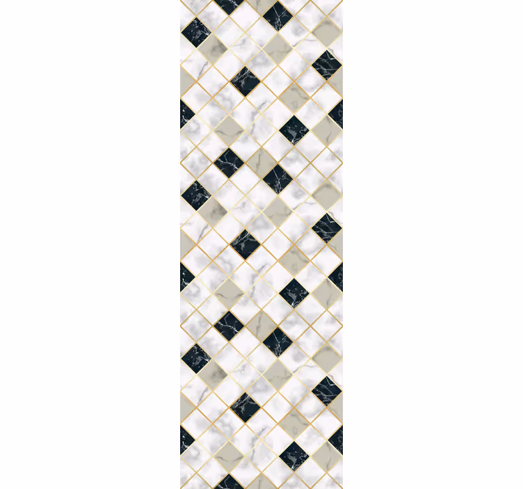 Elegant diamantmønster marmor tapet - TenStickers