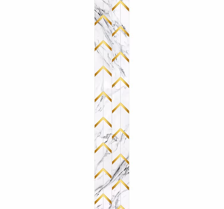 Elegant chevron mønster marmor tapet - TenStickers