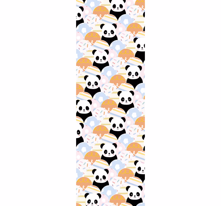Panda mønster tapet med dyr - TenStickers