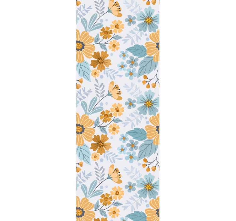 Vintage daisy blomst design tapet - TenStickers