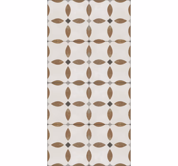 Beige geometrisk tekstureret motiv tapet køkken - TenStickers