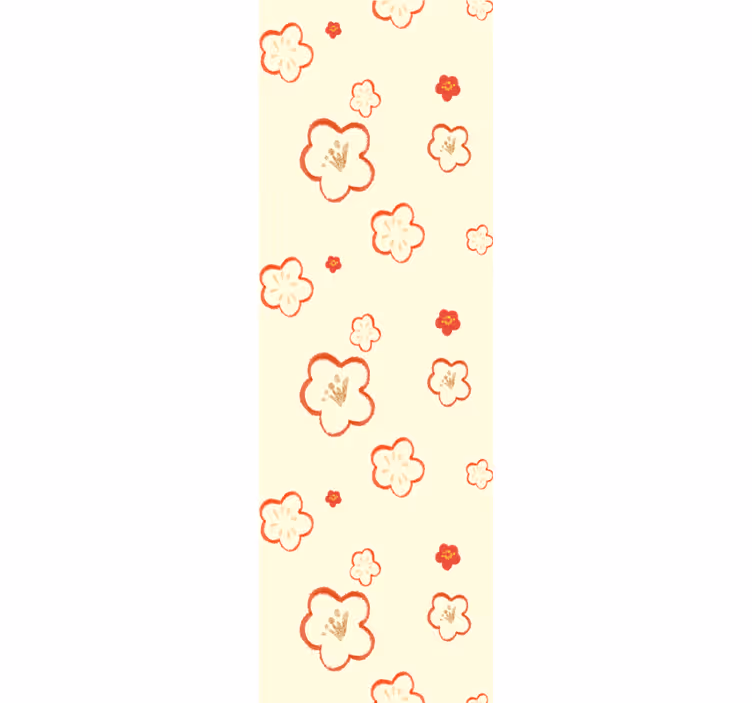 Delikate blomstermønstre blomster tapet - TenStickers