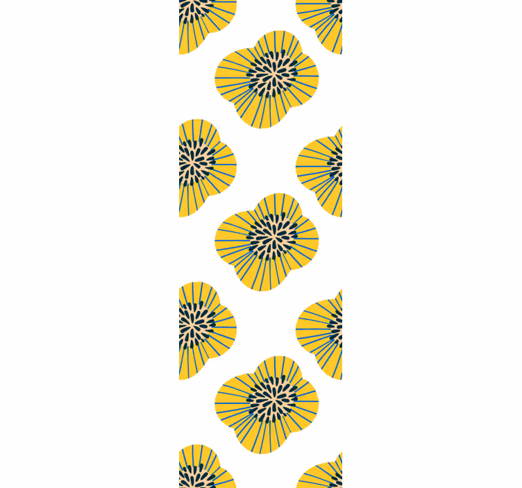 Stilfuldt blomstermønster blomster tapet - TenStickers