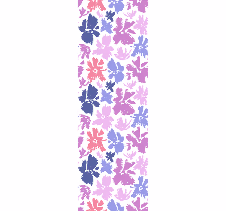 Lilla blomsterudstilling tapet spisestue - TenStickers