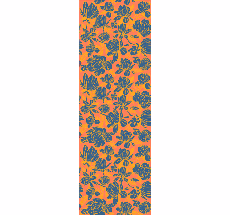 Levende blomstersammensætning blomster tapet - TenStickers