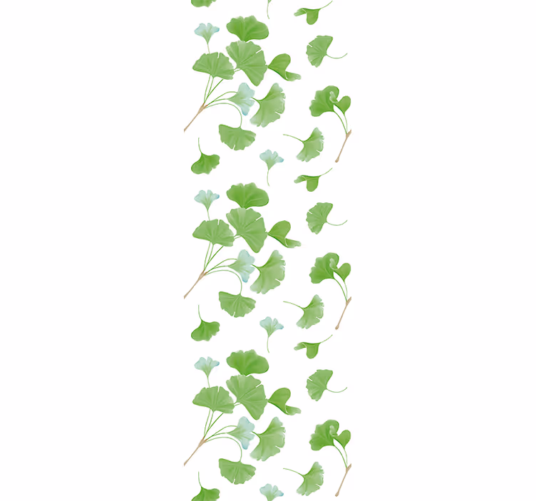 Ginkgo biloba mønster tapet blade - TenStickers