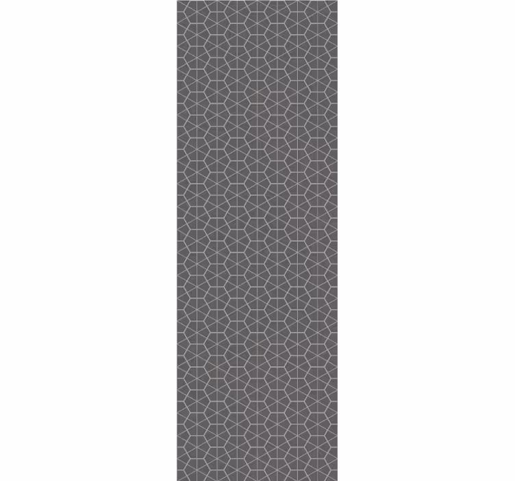 Gråt sekskantet design geometrisk tapet - TenStickers