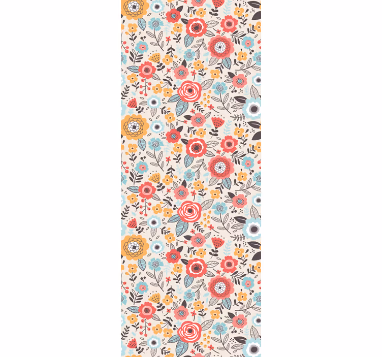 Blomsterprint 'ditsy' blomstertapet - TenStickers