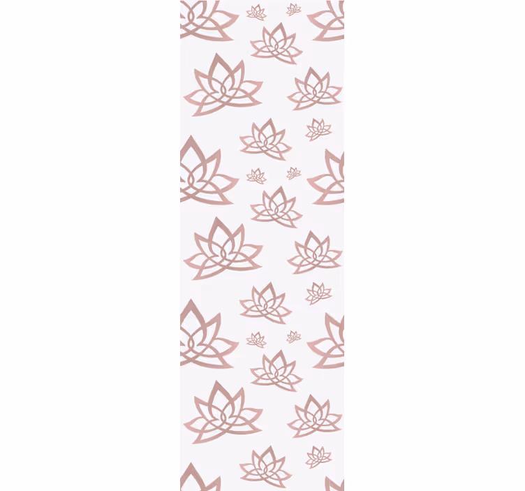 Lotus beige mønster blomstret tapet - TenStickers