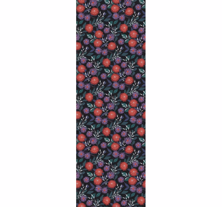 Bærsprængningsmotiv blomster tapet - TenStickers