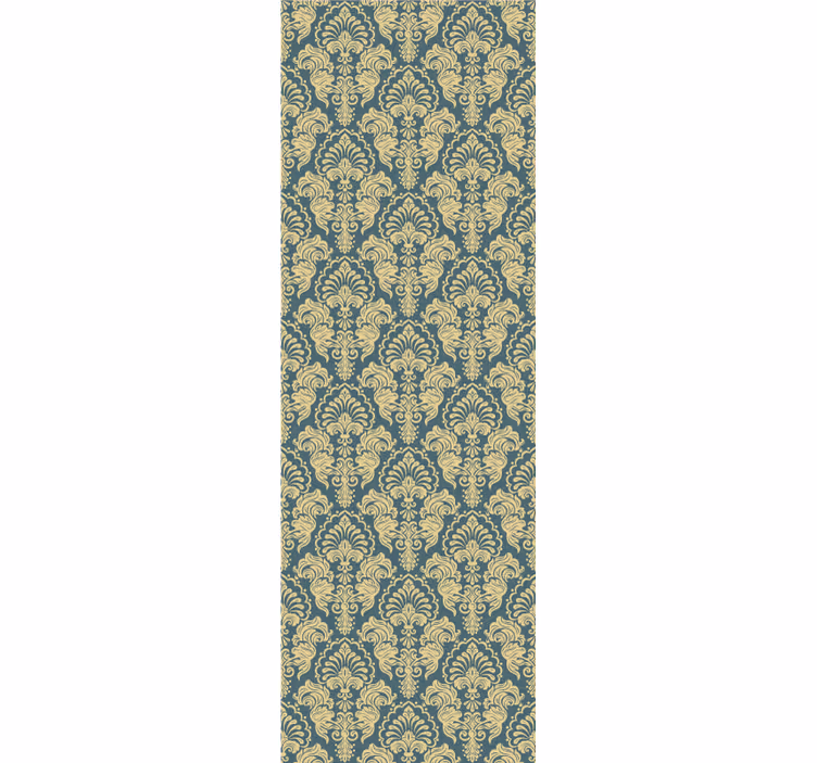 Beige barok blomster tapet i stuen - TenStickers