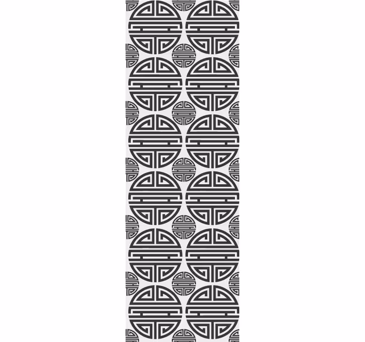 Asiatisk stil geometrisk mønster moderne tapet - TenStickers