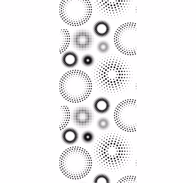 Pointillistisk geometri prikket tapet - TenStickers