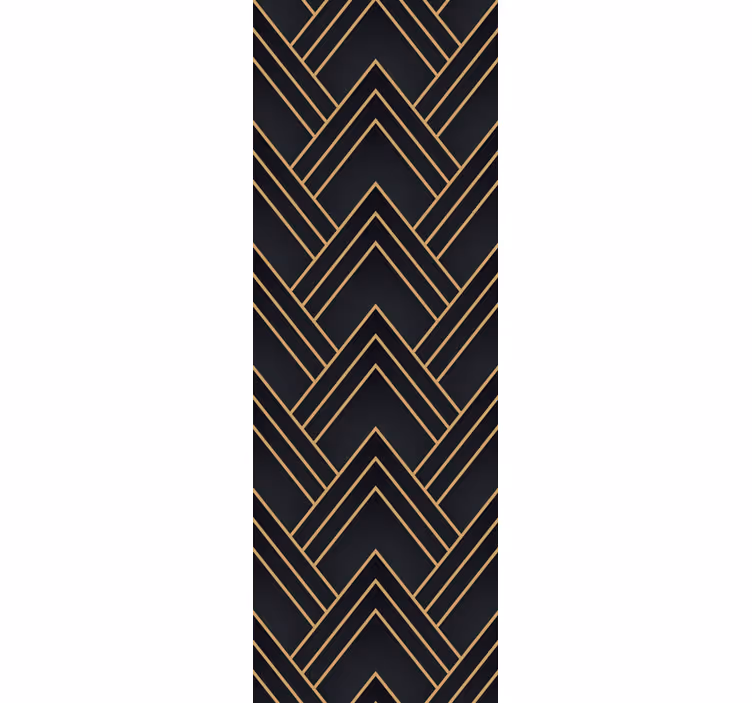 Zigzag gyldent mønster geometrisk tapet - TenStickers