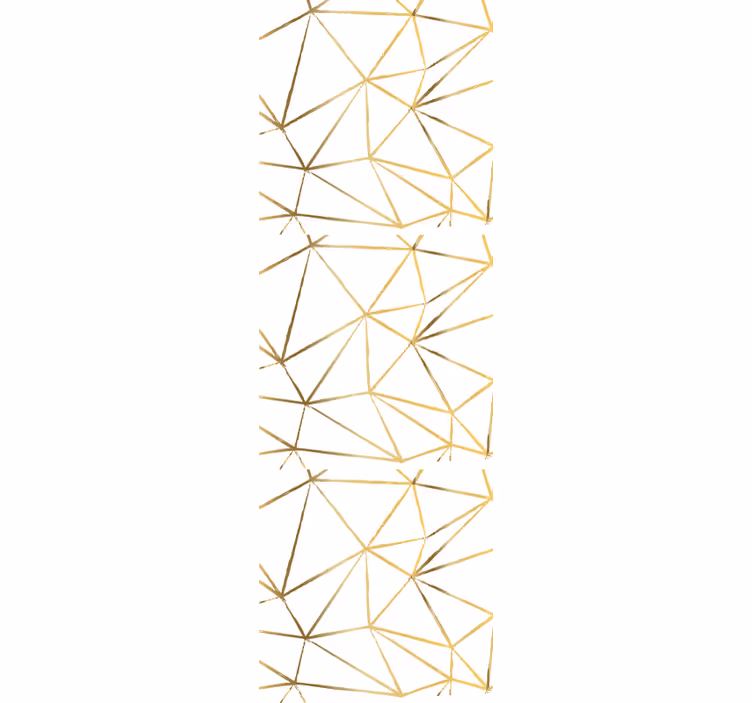 Geometriske gyldne linjer tapet entre - TenStickers