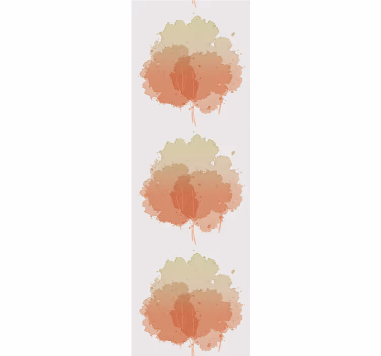 Blødt aquarellamønster træ på tapet - TenStickers