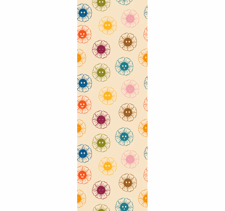Muntre blomstermønstre blomster tapet - TenStickers