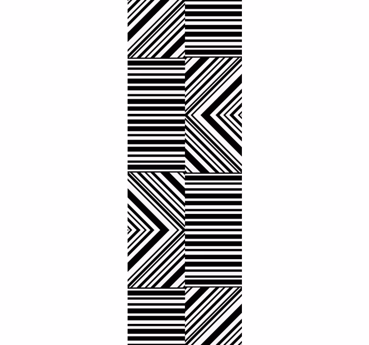 Diagonale striber spiller geometrisk tapet - TenStickers