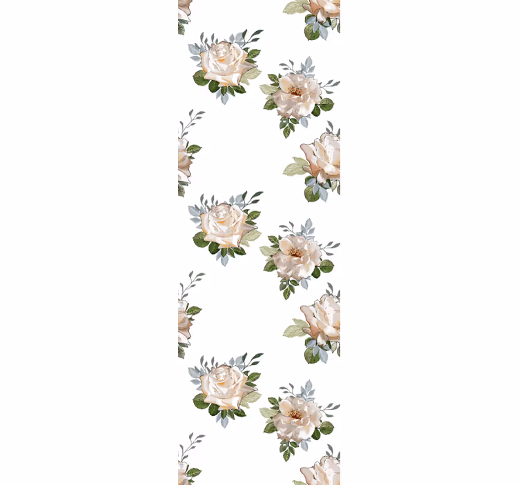 Elegante gyldne roser blomster tapet - TenStickers